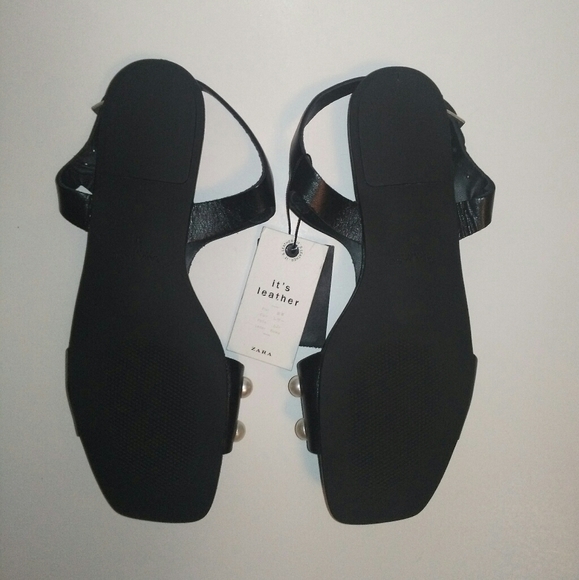 Zara pearl flat sandals - Picture 2 of 2